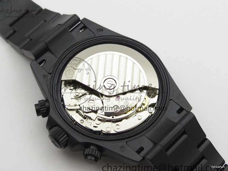 Crystal Bracelet on A7750 Black Edition Rainbow PVD Blaken Best Bezel Dial VR PVD Daytona V2 1226